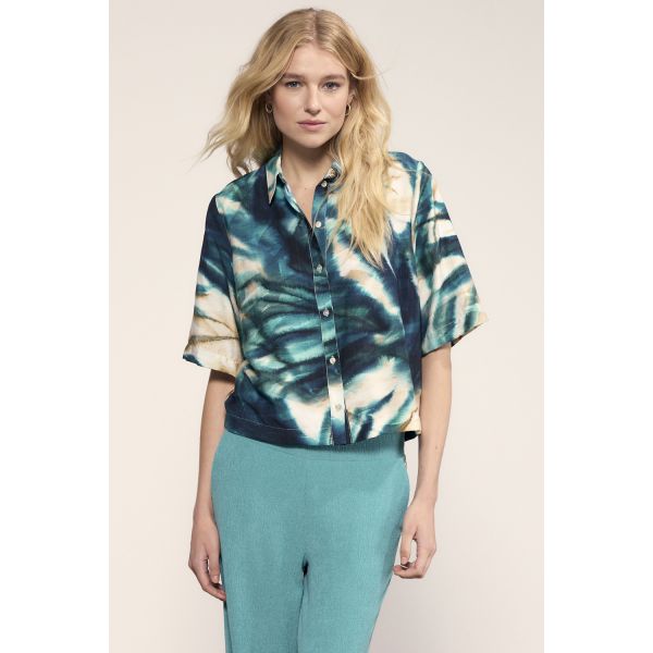 Tramontana print blouse blues C05-20-301