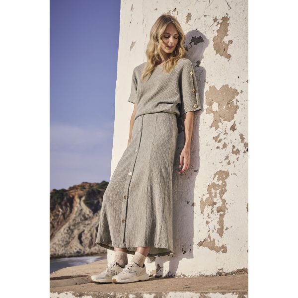 Tramontana maxi rok aloe melange E02-19-201