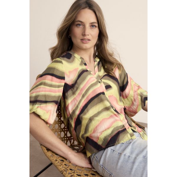 Tramontana print blouse multi C18-19-301