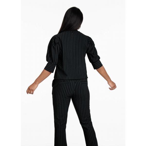 Tramontana pinstripe shirt black Q09-09-601