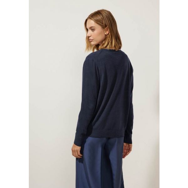 Street One knopen vest deep blue 253621 11238