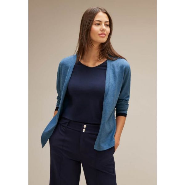 Street One vest blue melange 253632 15036