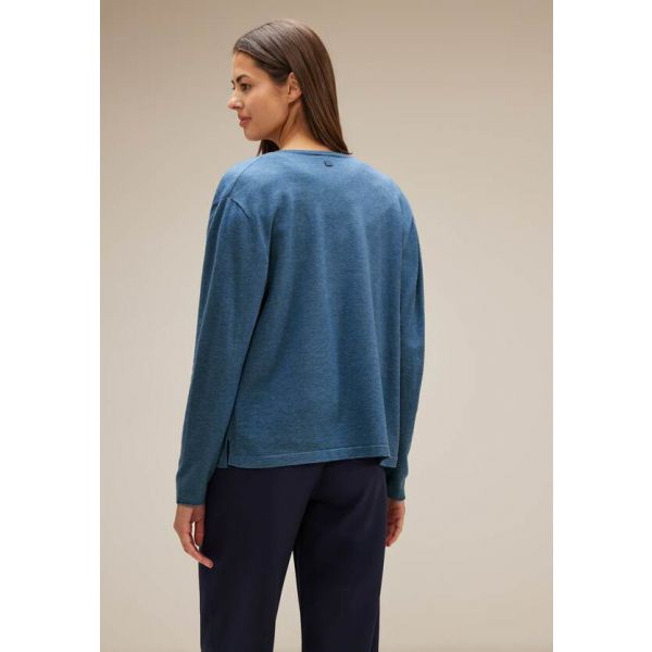 Street One vest blue melange 253632 15036