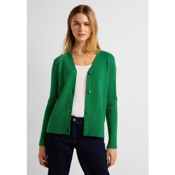 Cecil rib brei vest bright green 253720 15279