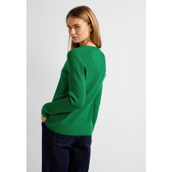 Cecil rib brei vest bright green 253720 15279