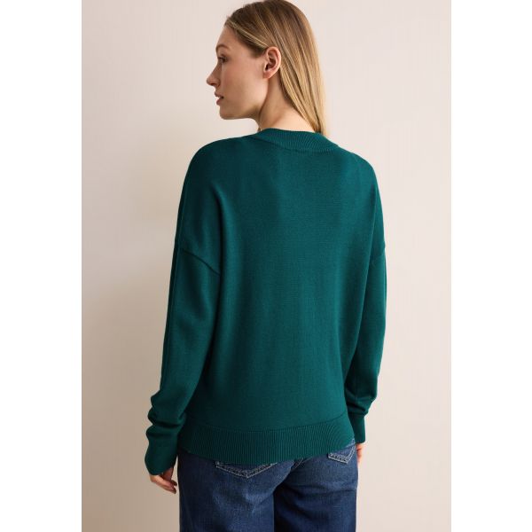 Cecil knopen vest petrol green 253907 16214