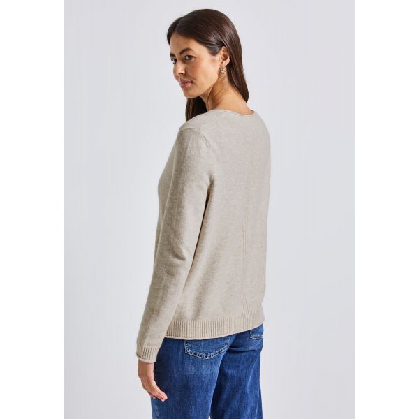 Street One fijn brei vest tusk cream 253971 16756