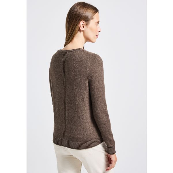Street One fijn brei vest nomad brown 253971 16757
