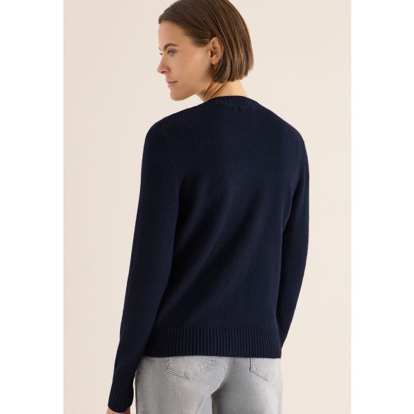 Cecil fijn brei vest urban dark blue  253979 16831