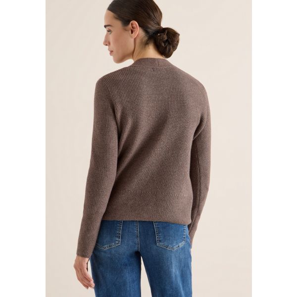 Cecil fijn brei vest mushroom taupe 253986 16963