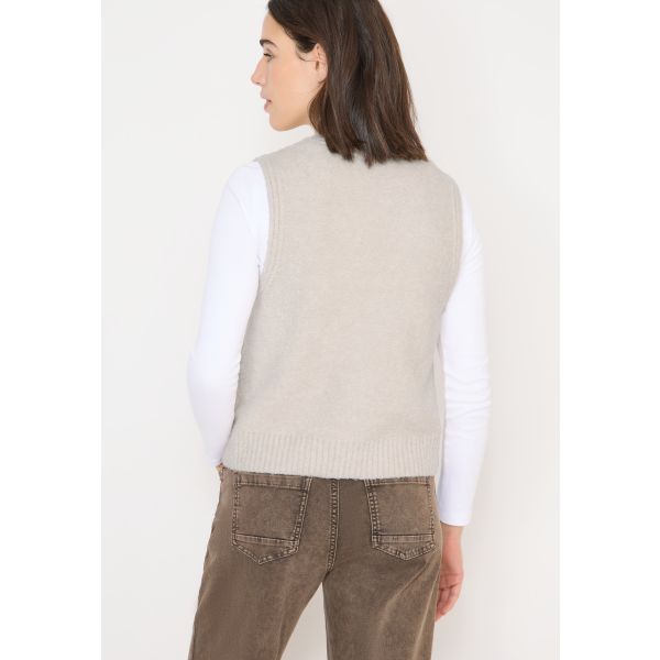 Cecil bouclé gilet light greige 254010 17089