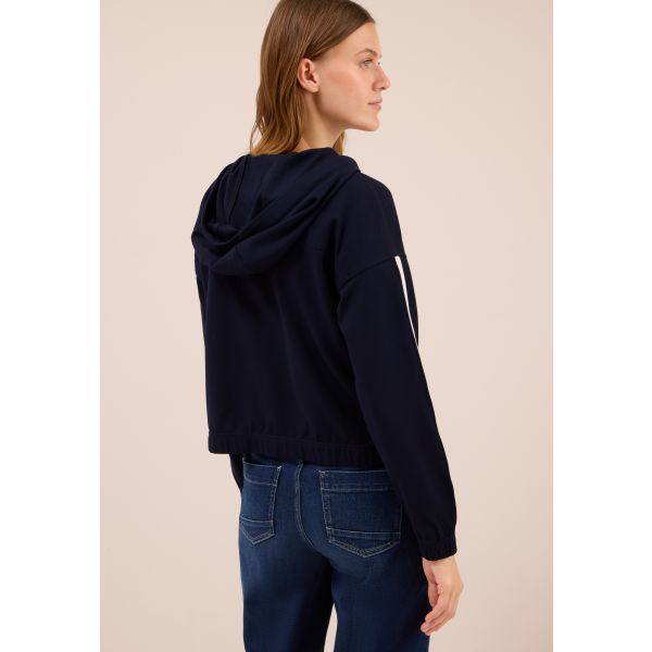 Cecil sweatvest met bies urban dark blue 254017 16