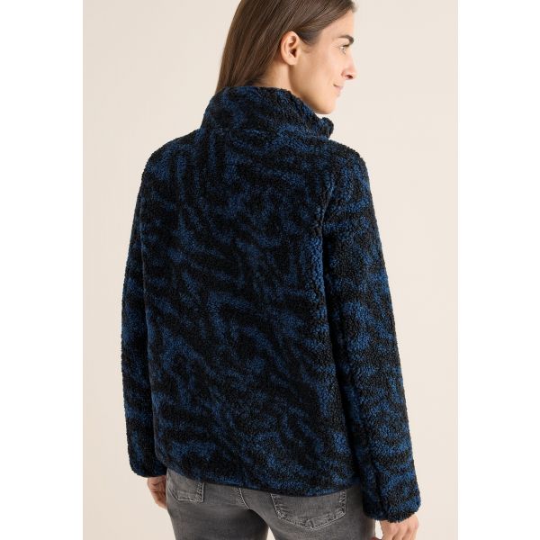 Cecil teddy vest urban dark blue 254031 26831