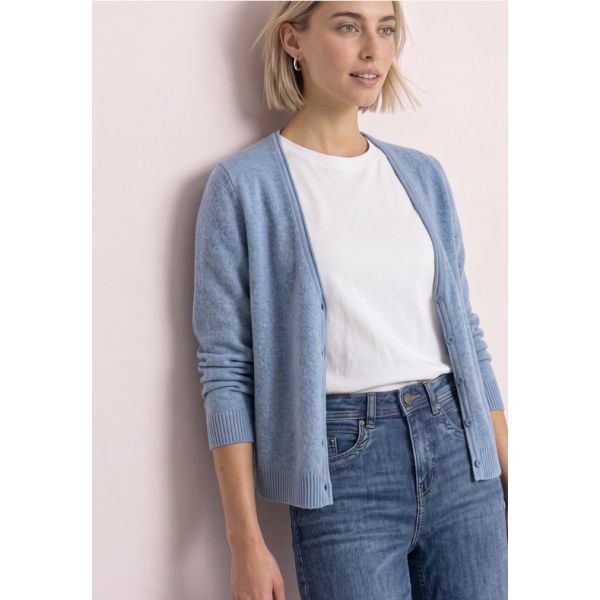 Street One v-hals vest northern blue 254147 17934