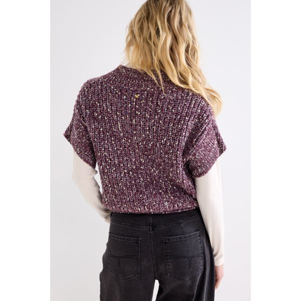 Tramontana gilet deep plum Y03-22-601