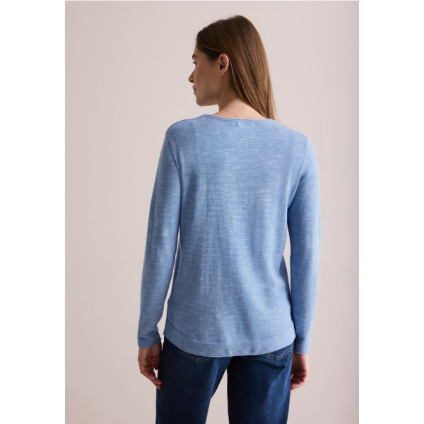 Cecil fijn brei trui sky blue 302977 16296