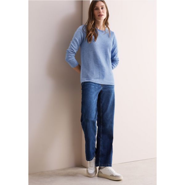 Cecil fijn brei trui sky blue 302977 16296