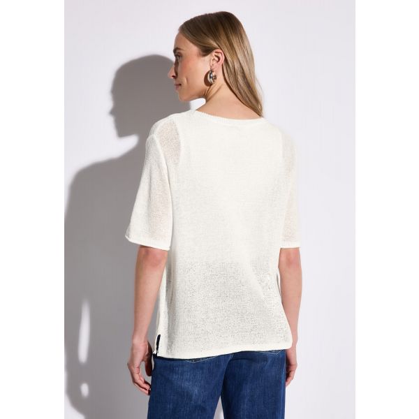 Street One brei shirt off white 303164 10108