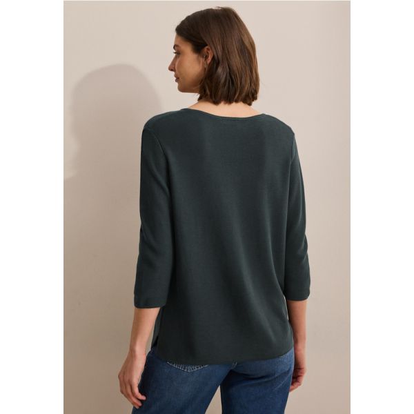 Cecil 3/4 mouw trui slate khaki 303211 16563