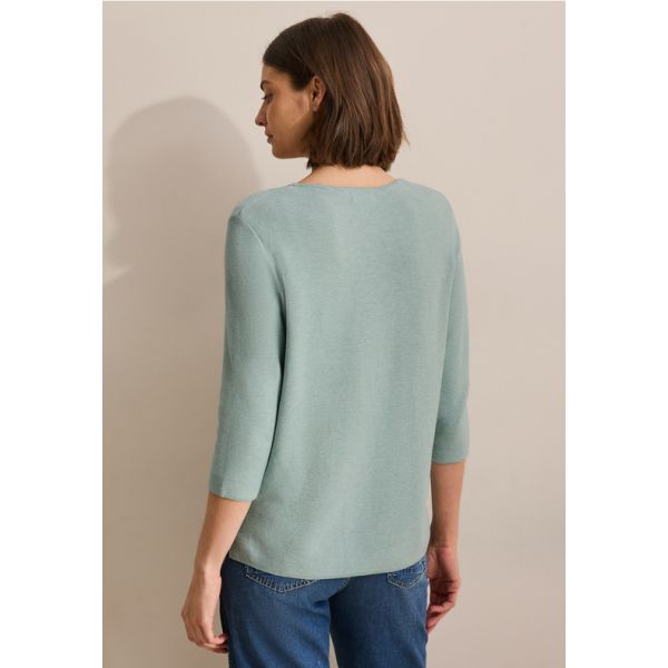 Cecil 3/4 mouw trui salvia green 303211 16622