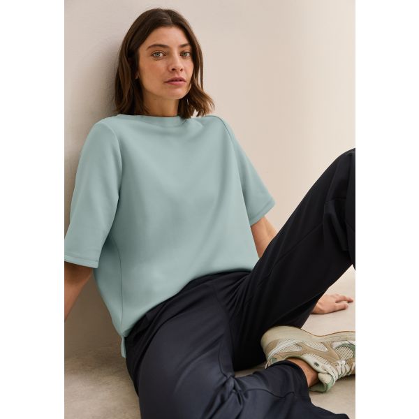 Cecil korte mouw sweater salvia green 303214 16560