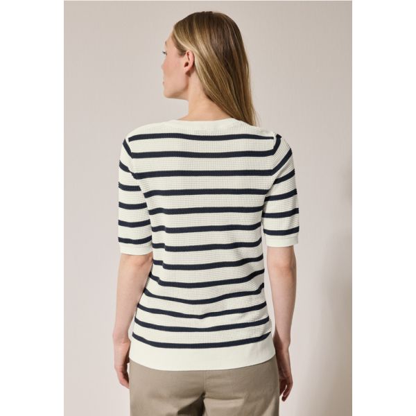 Cecil gebreid streep shirt blue 303240 25512