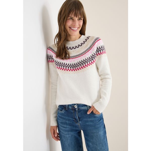 Cecil noorseprint trui eggshell 303538 36969