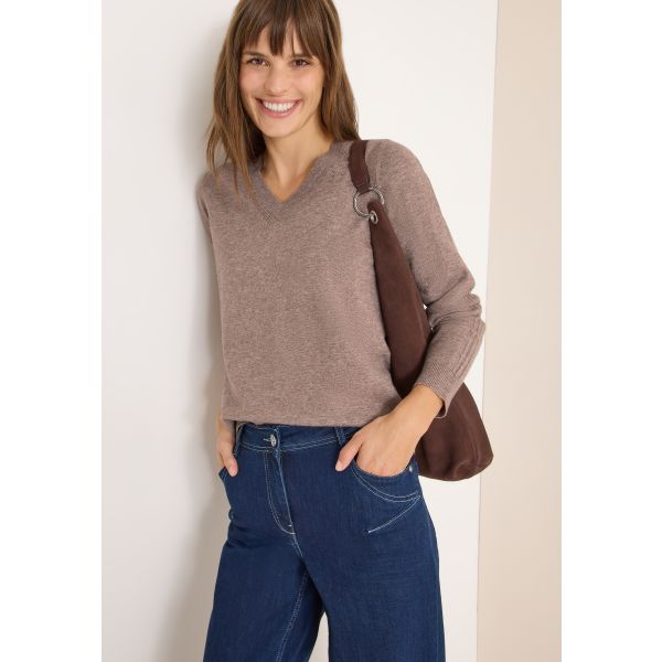 Cecil v-hals trui chocolate mouse 303545 17189