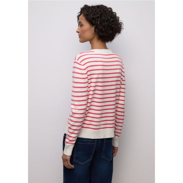 Street One streep trui off white 303567 20108