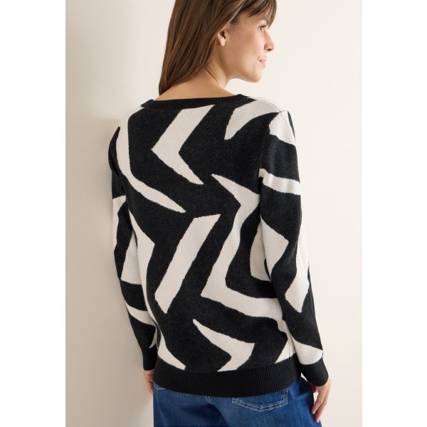 Cecil print trui black 303631 20001
