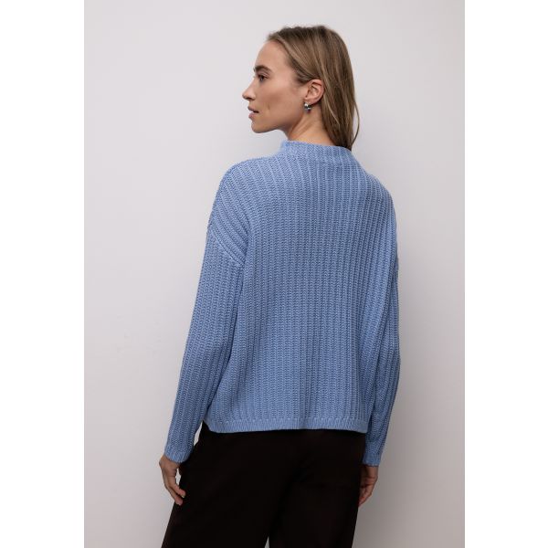 Street One brei trui frosted blue 303699 17149