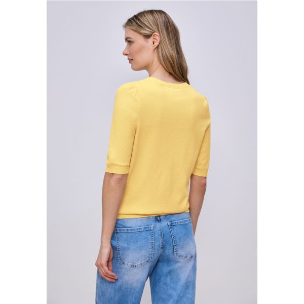 Street One korte mouw trui bloom yellow 303768 174