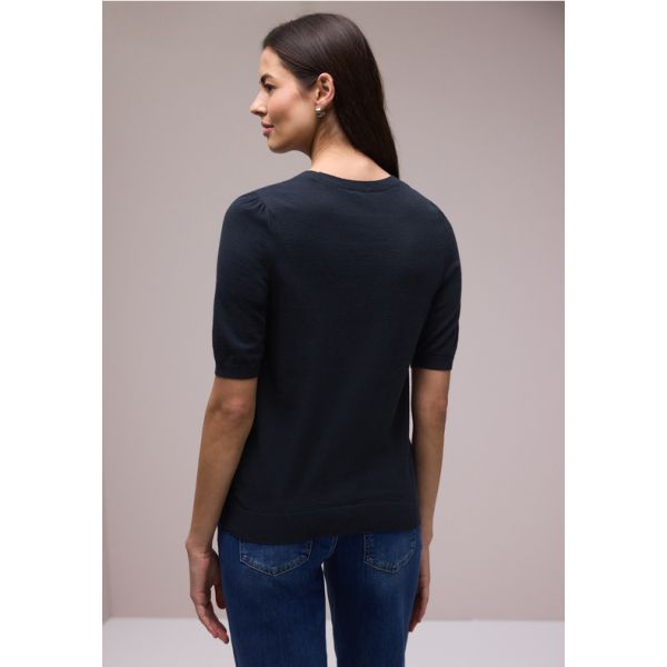 Street One korte mouw trui shadow navy 303768 1750