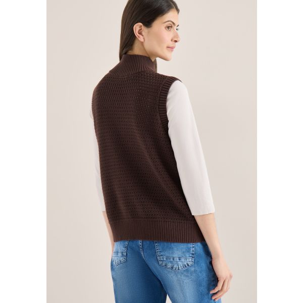 Cecil gehaakt gilet macchiato brown 303815 17493