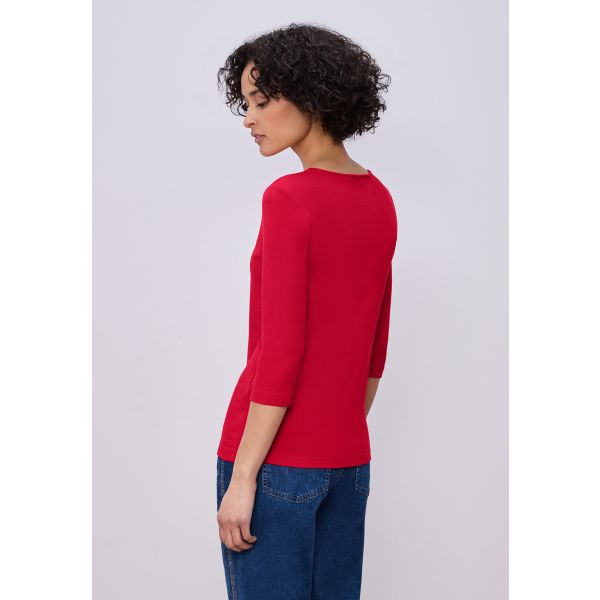 Street One basis 3/4 mouw shirt red 317659 17504