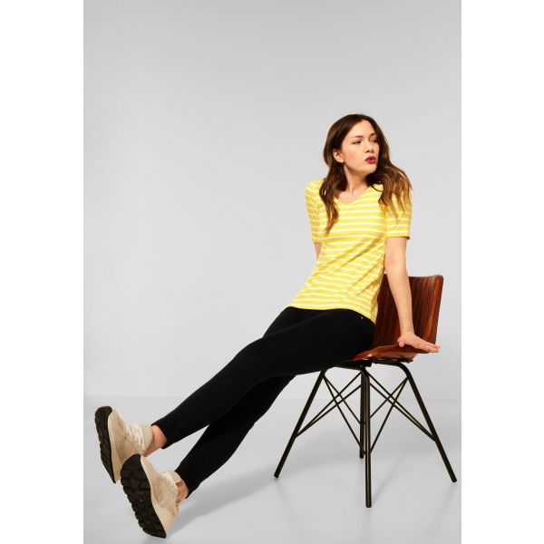 Street One streep shirt merry yellow 317888 23762