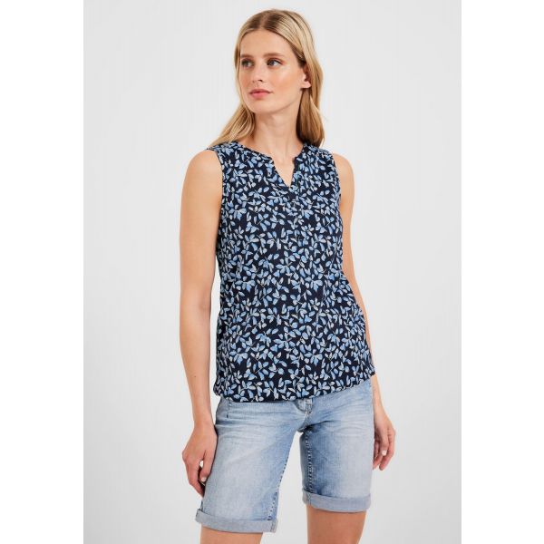 Cecil print top deep blue 319561 30128