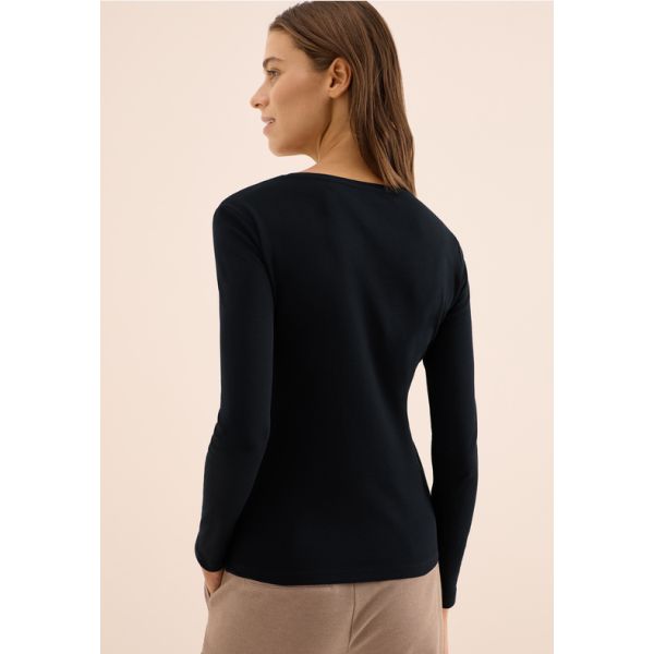 Cecil lange mouw shirt black 319916 10001