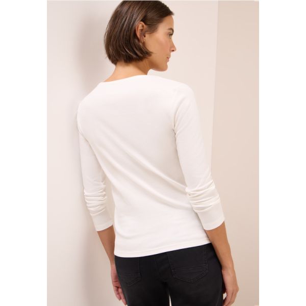 Cecil lange mouw shirt vanilla white 319916 13474