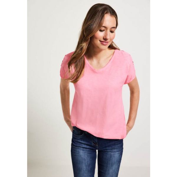 Cecil shirt soft neon pink 320028 12735