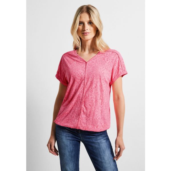 Cecil burn out shirt soft pink 320168 15223