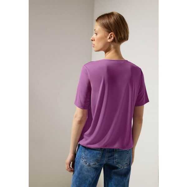 Street One v-hals shirt meta lilac 320220 15141