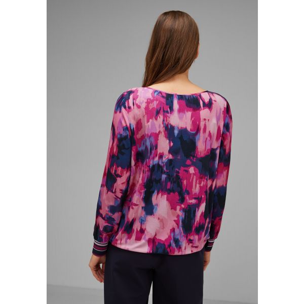 Street One print shirt blouse cozy pink 320805 354