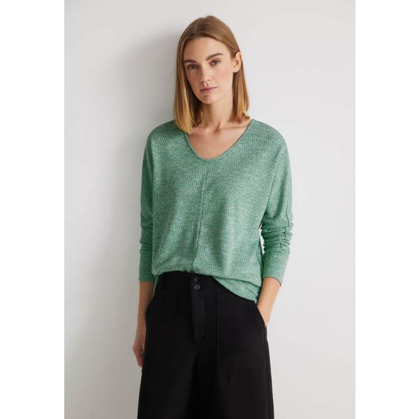 Street One mêlee shirt spring green 320881 15469