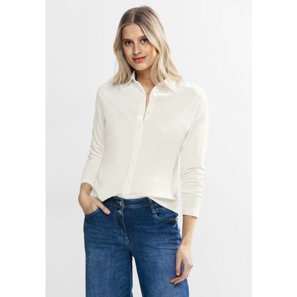 Cecil jersey blouse vanilla white 321002 13474