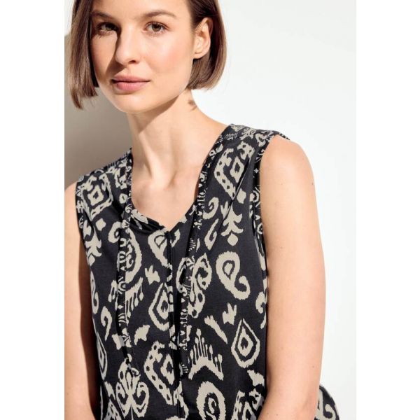 Cecil print top black 321518 30001