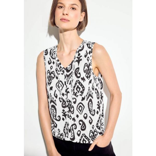 Cecil print top vanilla white 321518 33474