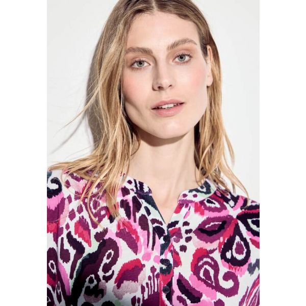 Cecil all over print shirt pink 321526 35369