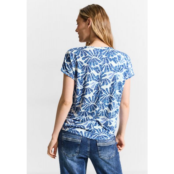 Cecil print shirt azure blue 321640 35672