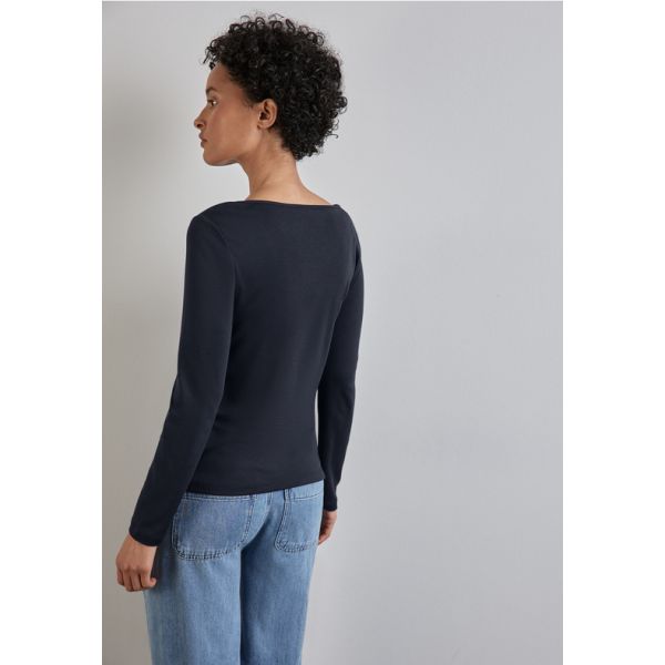 Street One basis lange mouw deep blue 322291 11238
